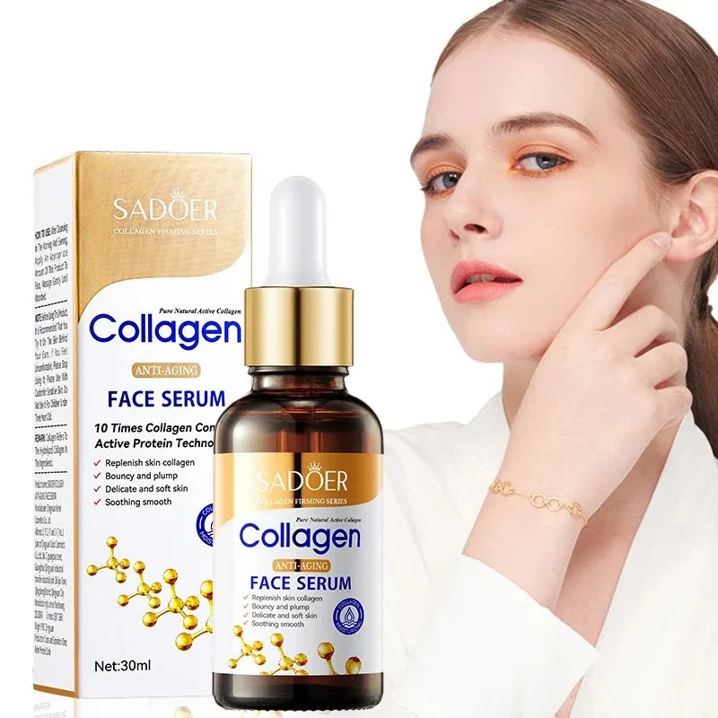 1/3/5pcs SADOER Collagen Face Serum skincare Facial Essence Liquid Anti-aging Moisturizing Nourishing Facial Serum Skin Care