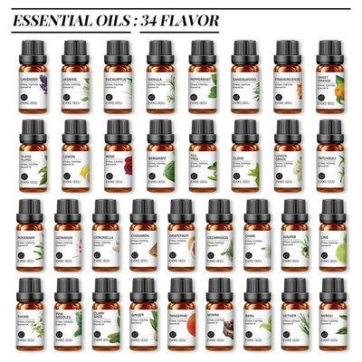 EVOKE OCCU 10mL Essential Oil, Lavender Jasmine Rose Vanilla Pure Natural Oil for Diffuser Humidifier Massage Candle Soap Making