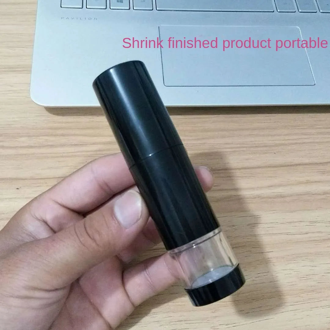 2 in 1 Foundation Brush Makeup Brush Empty Travel Blush with Refillable Loose Powder Bottle Jar Makeup Beauty Tools