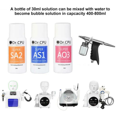 3PCS AS1 SA2 AO3 High Concentrated Aqua Peeling Solution 30ML For Hydra Dermabrasion Beauty Machine Facial Skin Care Cleansing