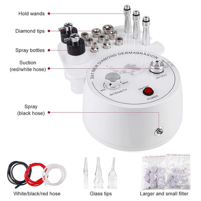 Professional Diamond Microdermabrasion Machine For Facial Peeling Skin Care Blackhead Removel Water Spray Exfoliation Machine