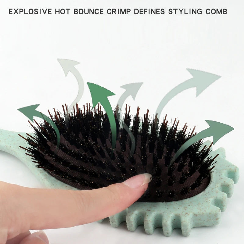 Curls Define Styling Brush Tangled Boar Bristle Hair Comb Boar Bristle Detangling Hair Brush Shaping Defining Hair Styling Tools