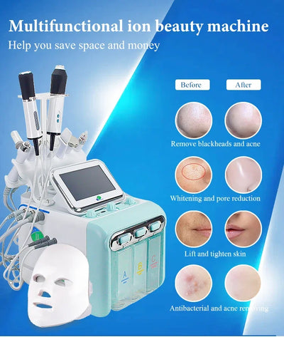 Newest 9-in-1 Korea Aqua Facial Dermabrasion H2O2 Water Oxygen Jet Peel Hydro Beauty Beauty Skin Cleansing Hydrofacial Machine