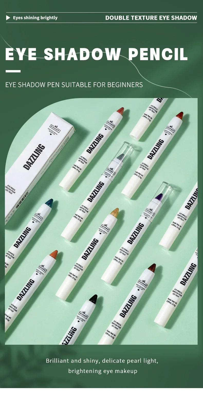 Highlighter Eyeshadow Pencil Waterproof Glitter Matte Nude Eye Shadow Lying Silkworm Makeup Pigment Cosmetics White Eyeliner Pen