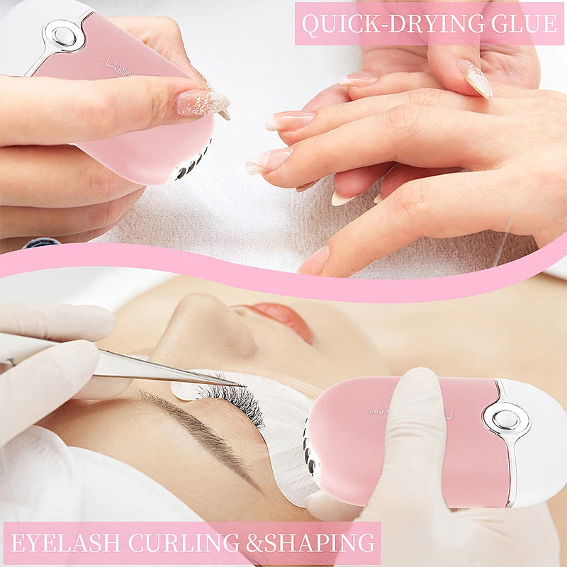 Mini USB Charging Eyelash Fan Dryer Blower Graft Lashes Extension Dedicated Air Conditioning Glue Fast Dry Women Makeup Tools