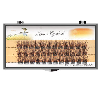 DIY Clusters Eyelash Extension, Dovetail, Segmented Lashes, 36 Volume, 3D Fluffy, Natural, Individual Bundles, LC02-7