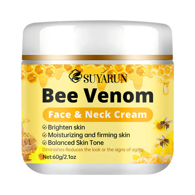 SUYARUN Premium Bee Venom Anti-Aging Face & Neck Cream - Firming Wrinkle Reduction, Deep Hydration Organic Formula.