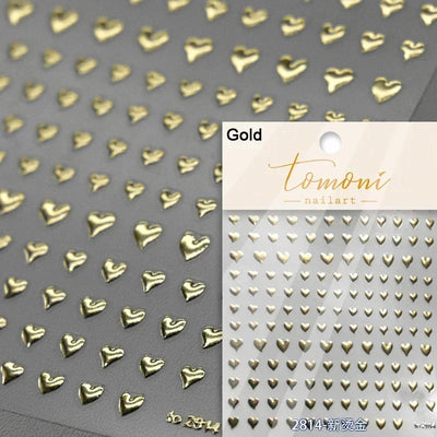 Cat's Eye 5D Gradient European Love Heart Gem Wing Crystal Geometric Colorful Self Adhesive Nail Art Stickers Manicure Decals