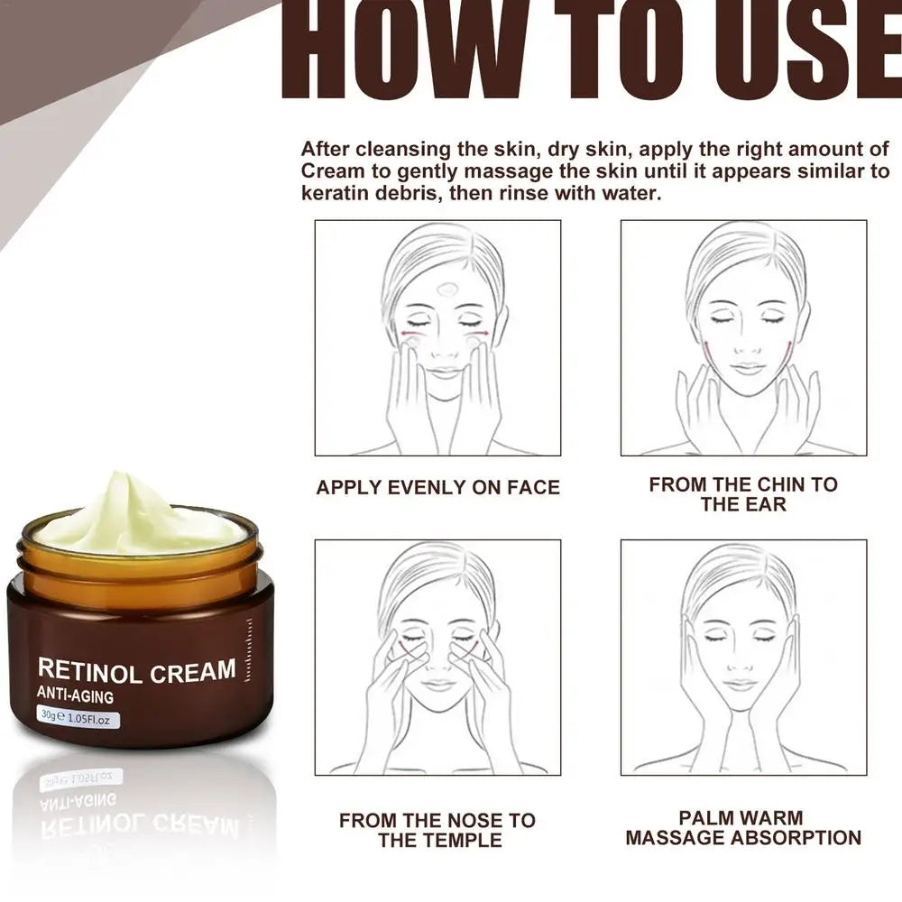 1pcs Retinols Face Cream Remove Wrinkle Anti-Aging Fade Fine Lines Face Cream Instant Face Lift Retinols Cream For Face