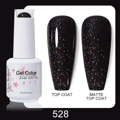 Clou Beaute Nail Gel Polish Kit 15ml Soak Off UVLED Nails Varnish Semi Permanent Nail Art Gels Lacquer Top Base Coat Gel Lacquer