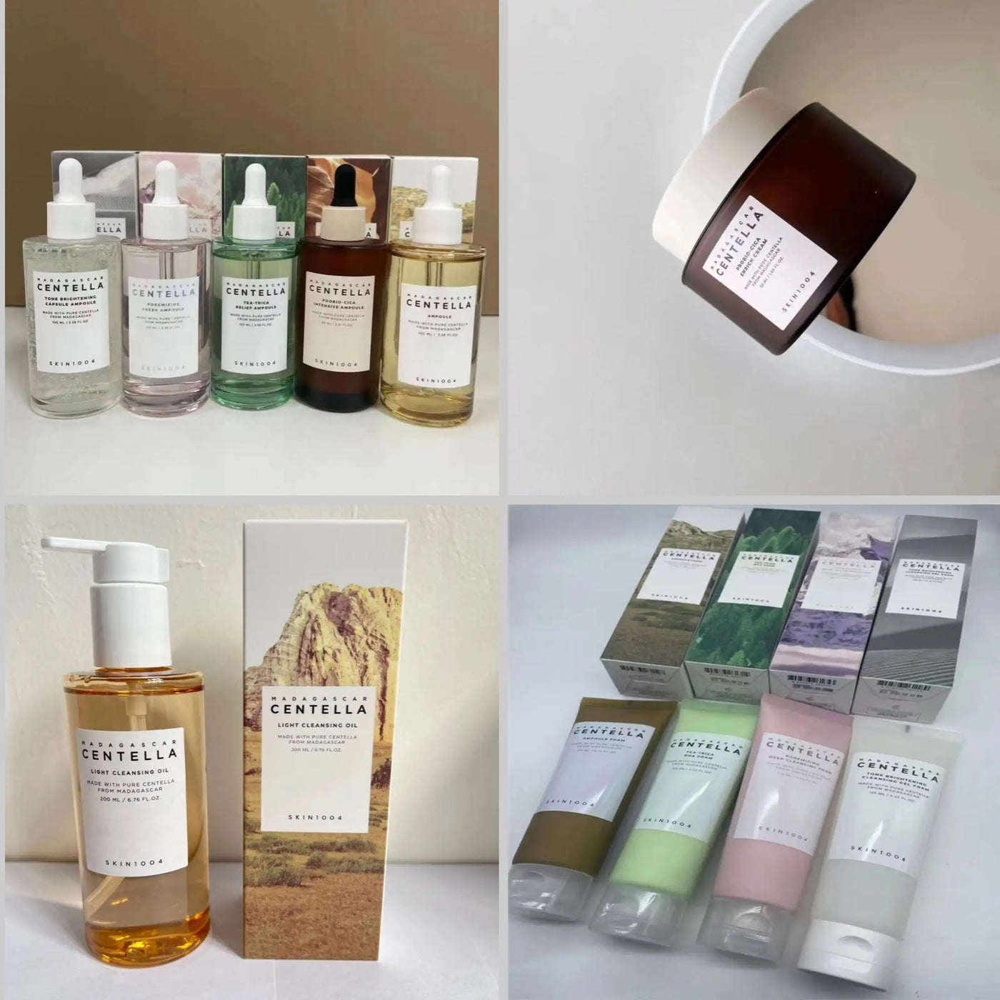 Centella Asiatica Essence/Eye Cream/Cleanser/Cleansing Oil/Sun Cream/Toner Moisturizing Calming Brightening Face Serum Skin Care