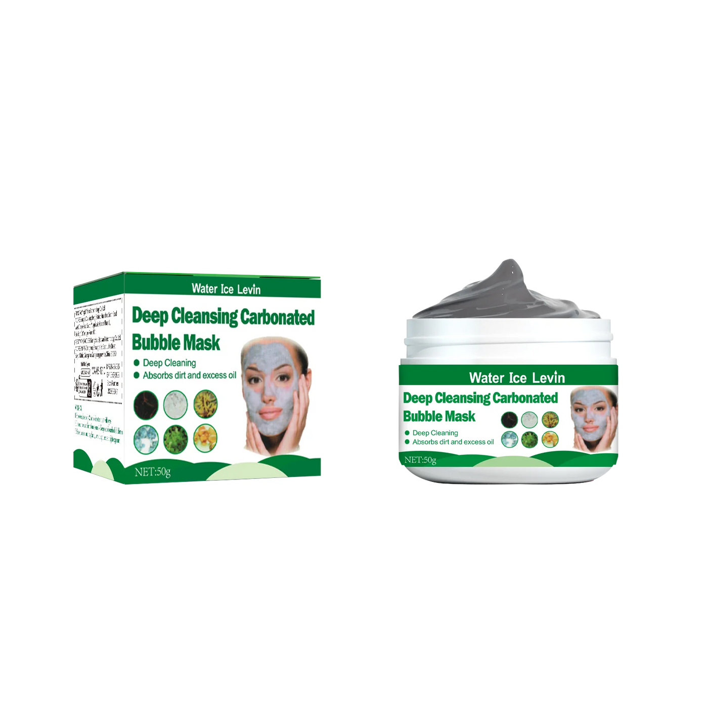 Carbonated Bubble Mask, Deep Cleans Pores, Moisturizes Skin, Gently, Suitable for Normal Skin, Ideal Facial Use