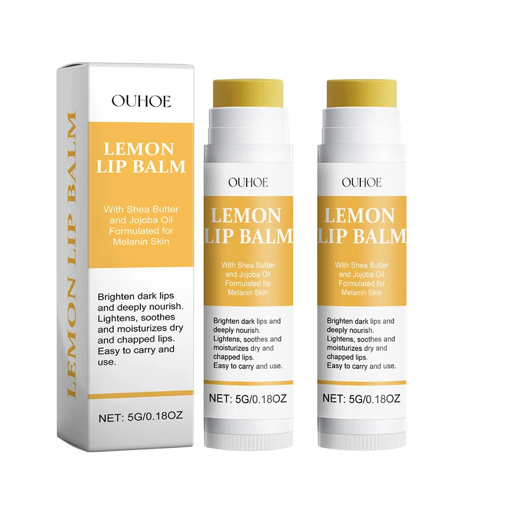 1/2/3pcs Lemon Ginger Lip Balm Turmeric Dark Melanin Remove Mask Gloss Exfoliating Improve Dullness Moisturizer Lip Repair Balm