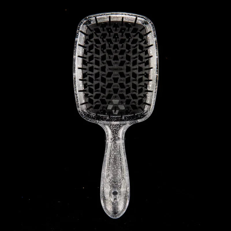 Flash Tangled Hair Comb Detangling Hair Brush Massage Combs Hollow Out Wet Curly Hair Brush Barber Comb Salon Hair Styling Tools