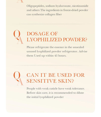 Face Serum Oligopeptide Freeze Dried Powder Nourish Tighten Skin Care Sensitive Repair Smooth Facial Essence Beauty