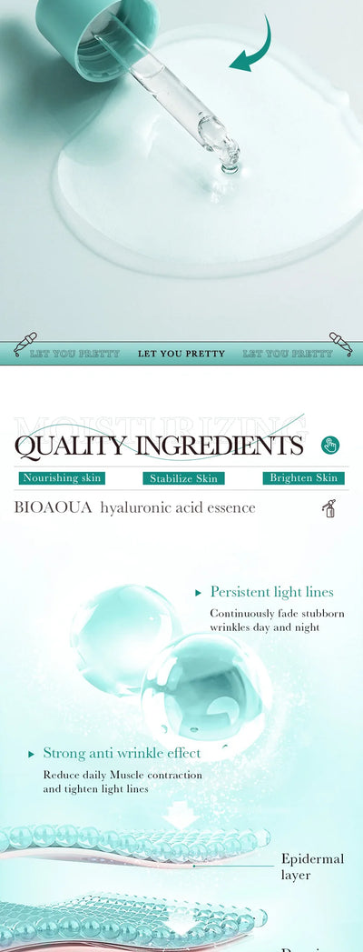 BIOAQUA Vitamin C Retinol Hyaluronic Acid Serum Moisturizing Brightening Hydrating Firming Facial Essence Beauty Face Skin Care