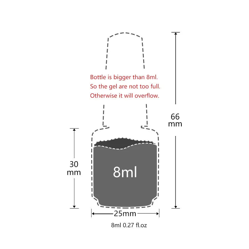 Clou Beaute 8ml Gel Polish Colorful Glitter UV Nail Gel Vernis Semi Permanent Glass Bottle Blue Green White Soak Off Gel Nail