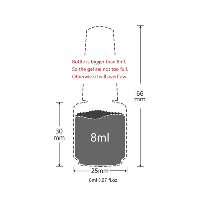 Clou Beaute 8ml Gel Polish Colorful Glitter UV Nail Gel Vernis Semi Permanent Glass Bottle Blue Green White Soak Off Gel Nail