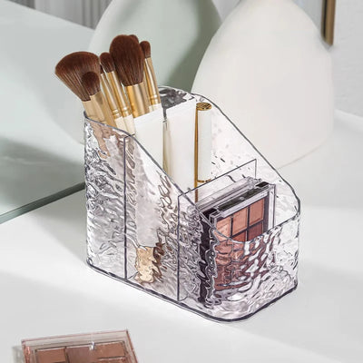 Clear Acrylic Makeup Brush Holder Desk Cosmetic Organizer Lipstick Storage Box Nail Polish Display Stand Rack Jewelry Case