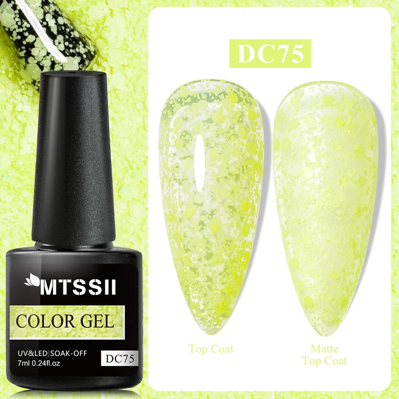 Mtssii 6ml Nail Gel Jelly Eggshell Gel Nail Polish Transparent Gel Soak Off Nail Art Gel UV LED Varnish