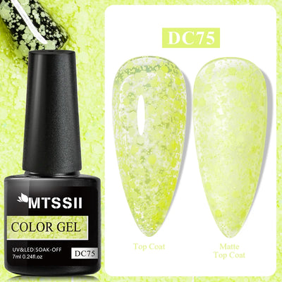 Mtssii 6ml Nail Gel Jelly Eggshell Gel Nail Polish Transparent Gel Soak Off Nail Art Gel UV LED Varnish