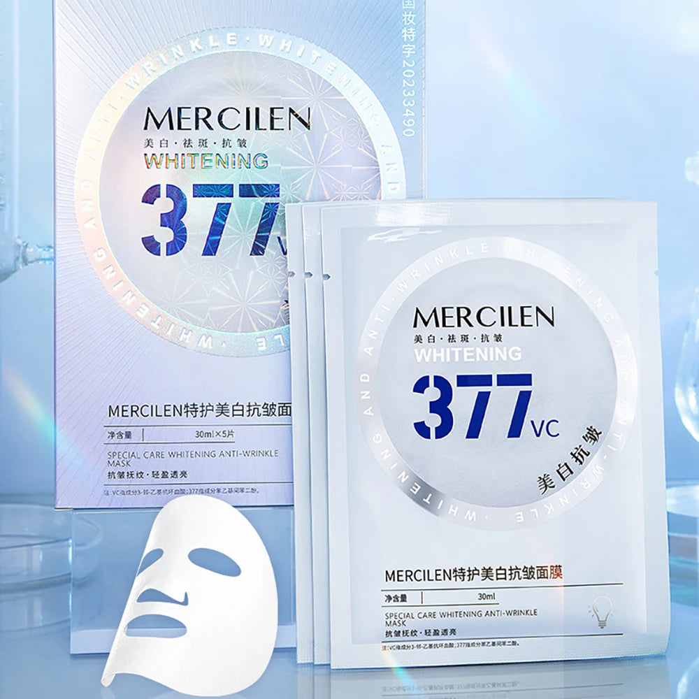 Oil Control Whitening Anti Wrinkle Facial Mask 377 Vitamin C Brighten Skin Tone Moisturizing Face Mask Korean skincare products