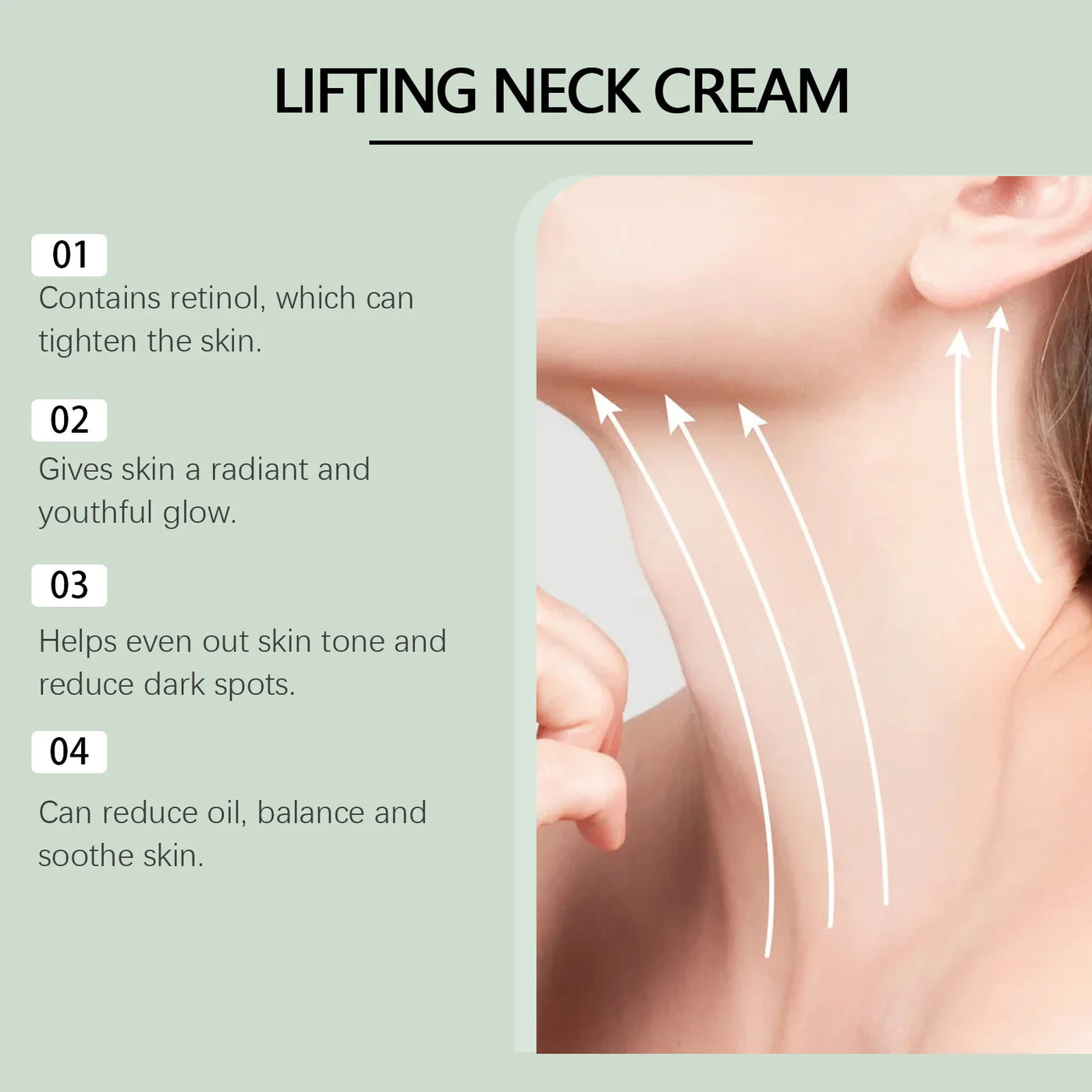 Collagen Neck Cream Anti Aging Reduces Wrinkles Lines Improve Double Chin Sagging Lifts Tightens Brighten Skin Beauty Neck Cream
