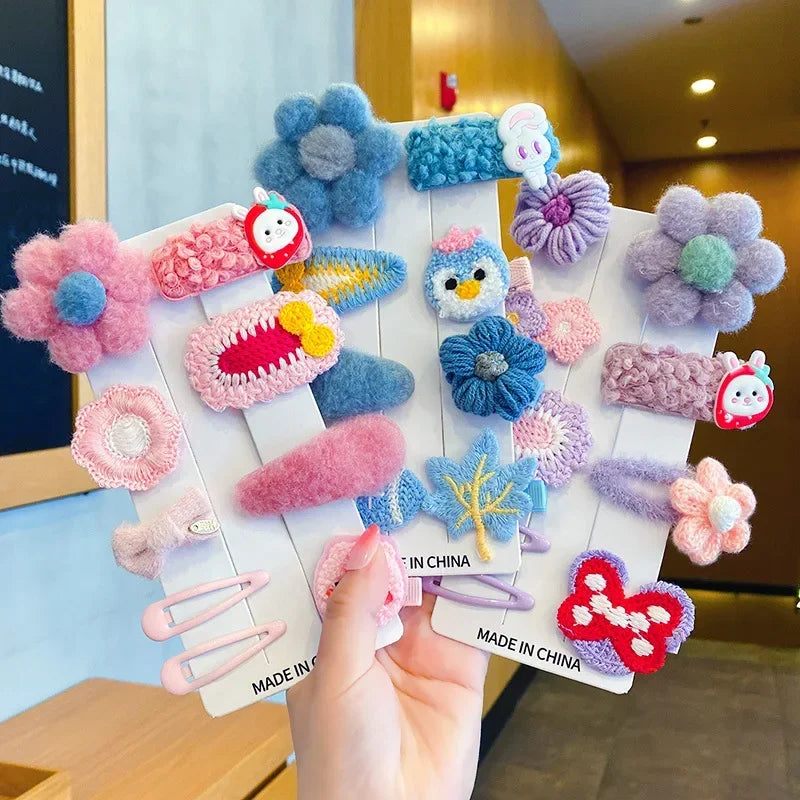 Coffee Warm Cute Hair Pins Children Girls Kid Hair Clips Barrettes Cartoon Princess Accessories Hair Clip Headwear Styling Tools