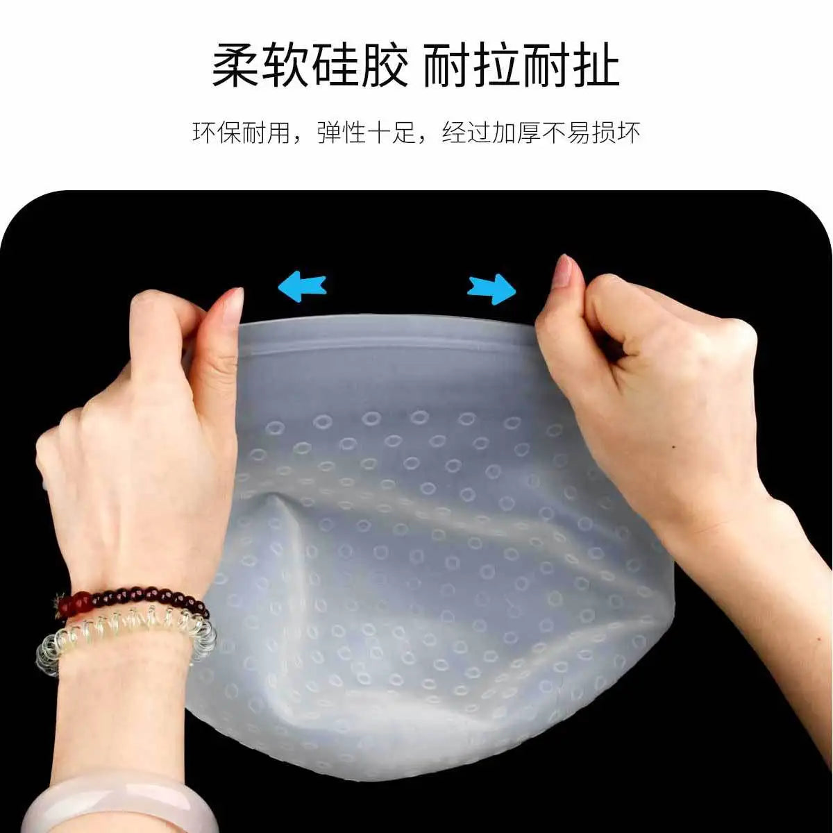 DIY Salon Dye Silicone Cap With Needle Hair Coloring Cap Hair Highlights Hat Reusable Soft Durable Hair Dye Tool Dye