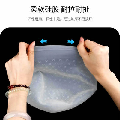 DIY Salon Dye Silicone Cap With Needle Hair Coloring Cap Hair Highlights Hat Reusable Soft Durable Hair Dye Tool Dye