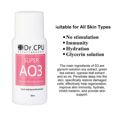 3PCS AS1 SA2 AO3 High Concentrated Aqua Peeling Solution 30ML For Hydra Dermabrasion Beauty Machine Facial Skin Care Cleansing