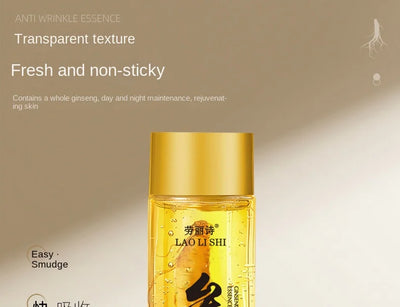 120ml Gold Ginseng Face Essence Anti Wrinkle and Rejuvenating Facial Serum Toner, Shrinks Pores, Moisturizes, Lifts and Tightens
