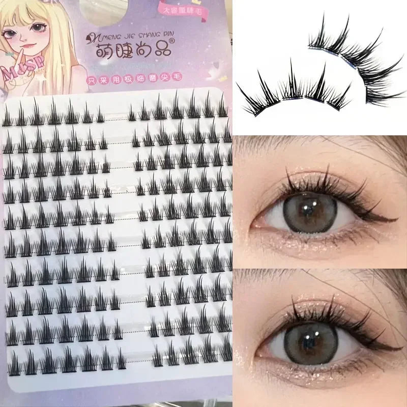 Individual Eyelashes DIY Eyelash Clusters Natural Fake Eyelashes Lash Clusters Manga Lashes Newbie Daily Eyelashes Makeup