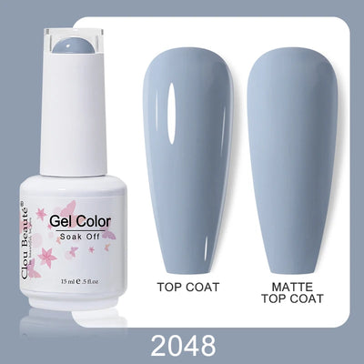 Clou Beaute Nail Gel Polish Kit 15ml Soak Off UVLED Nails Varnish Semi Permanent Nail Art Gels Lacquer Top Base Coat Gel Lacquer