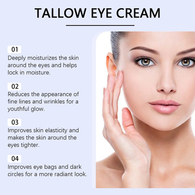 Firming Eye Cream Eye Bag Removal Fade Fine Lines Lightening Dark Circles Moisturizing Brighten Tallow Anti Puffiness Eye Cream