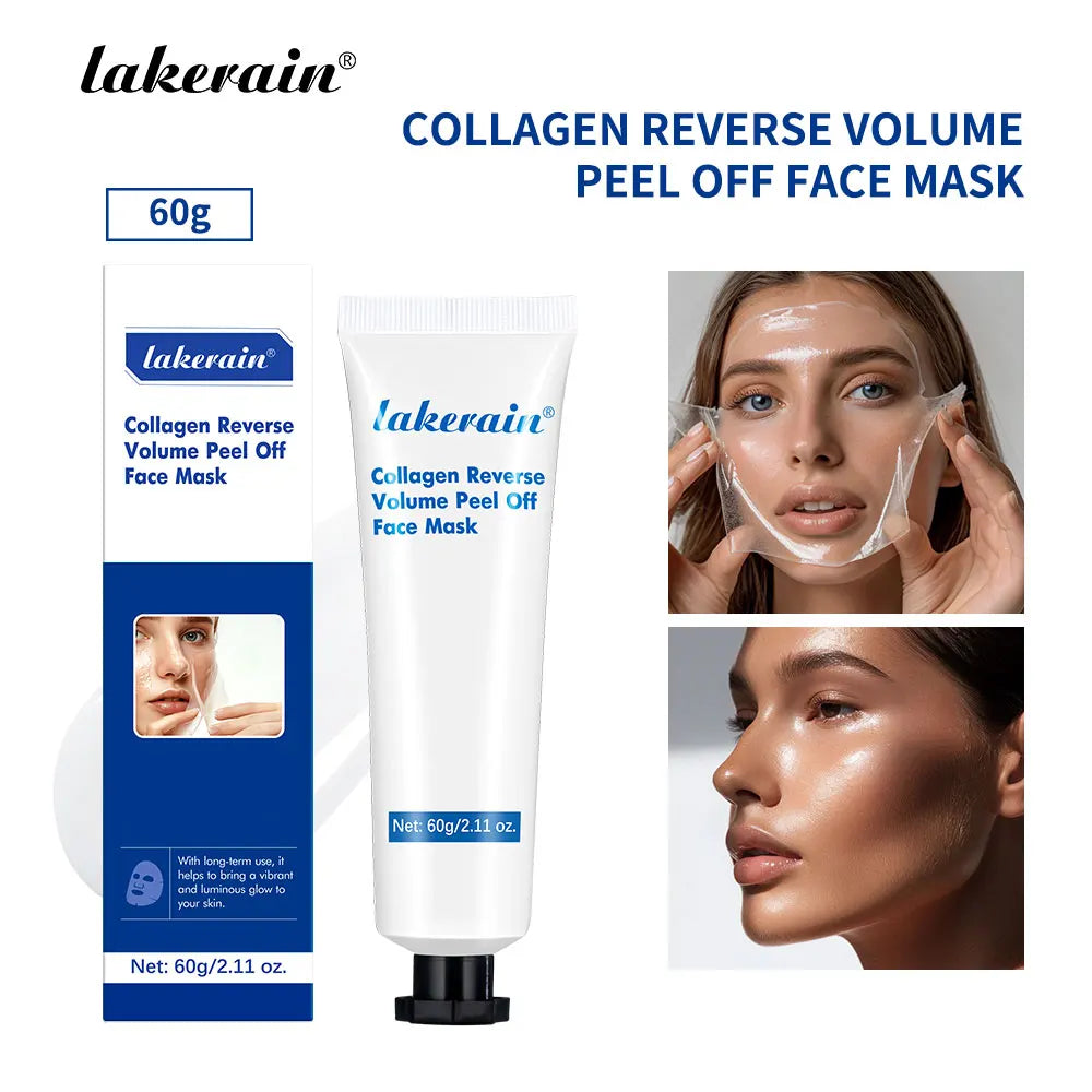 60gCollagen Peel Off Face Mask Pore Shrinking Blackhead Removal Oil Control Skin Rejuvenation Moisturizing Brightening Skin Care
