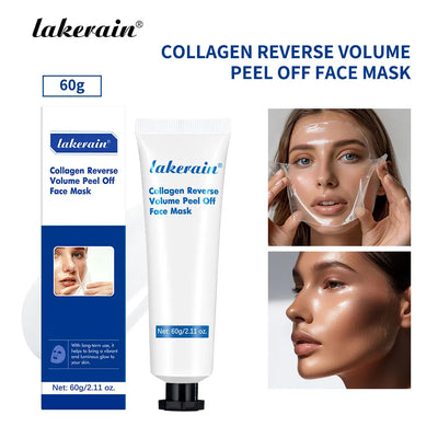 60gCollagen Peel Off Face Mask Pore Shrinking Blackhead Removal Oil Control Skin Rejuvenation Moisturizing Brightening Skin Care