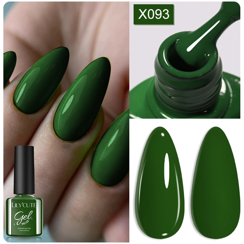 LILYCUTE 7ml Fluorescent Crackle Gel Nail Polish Summer Neon Red Green Vernis Semi Permanent UV Gel Nail Art Manicure For Nails