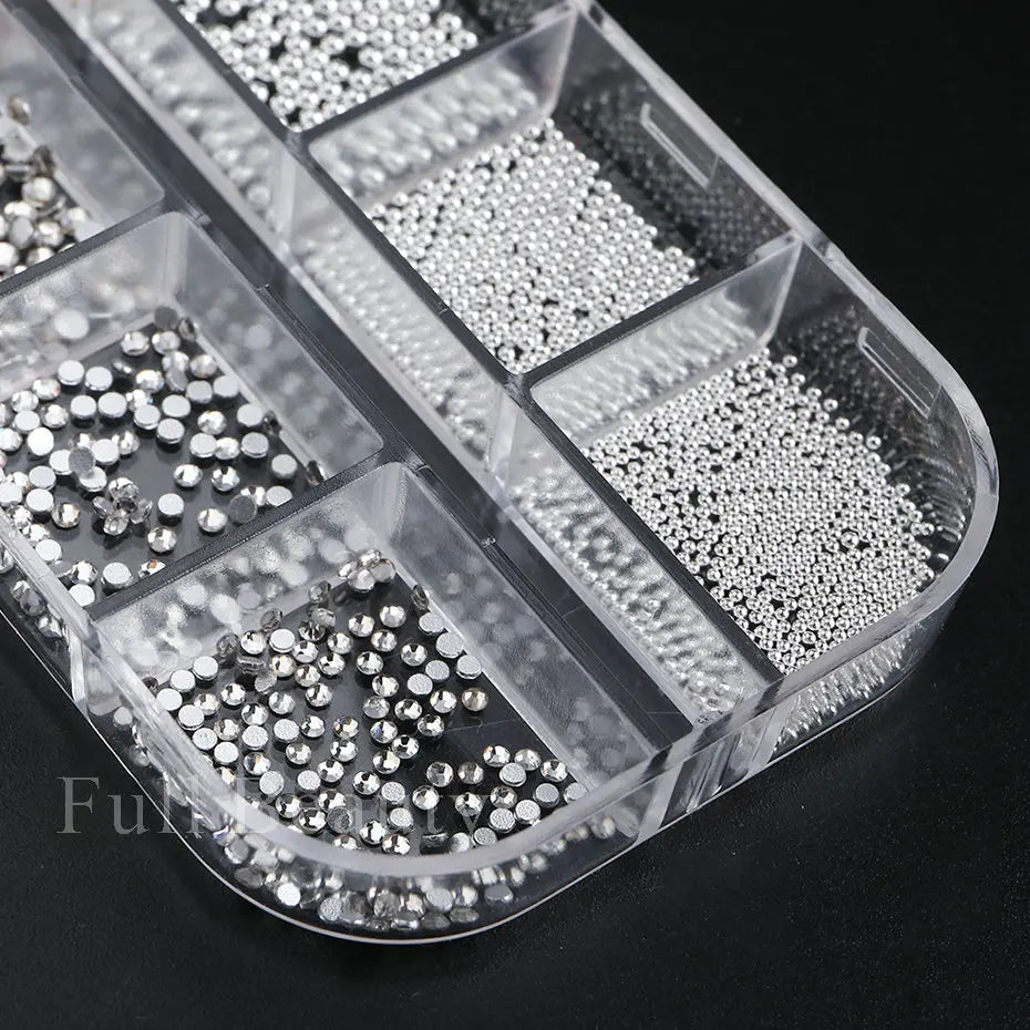 White Pearls Nail Art Rhinestones Half Round Bead Mixed Size Half Round Flatback Pearls For DIY Decoration Nail Bead Stones