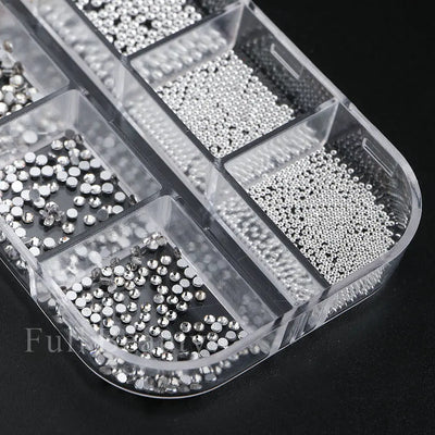 White Pearls Nail Art Rhinestones Half Round Bead Mixed Size Half Round Flatback Pearls For DIY Decoration Nail Bead Stones