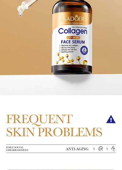 1/3/5pcs SADOER Collagen Face Serum skincare Facial Essence Liquid Anti-aging Moisturizing Nourishing Facial Serum Skin Care