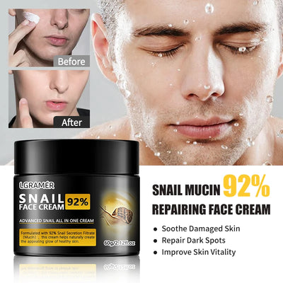 Anti Wrinkles Snail Face Cream Collagen Moisturizing Nourish Repair Face Damaged Lift Firm Smooth Bright Whitening Skin Care