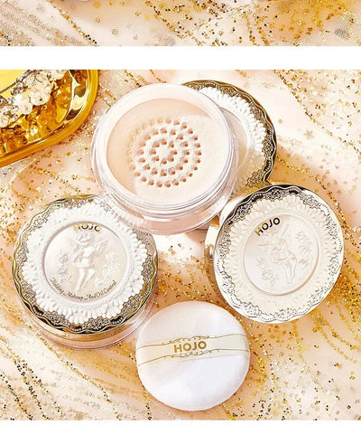 Hojo Angel Matte Translucent Setting Powder Face Powder Oil-Control Waterproof Brighten Long Lasting Base Makeup Cosmetics