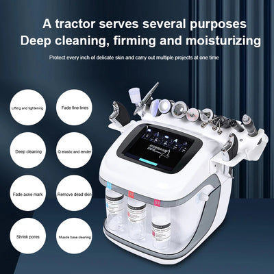 The New 10 In 1 Aqua Peeling Lift Skin Bubble Moisturizer Oxygen Machine Skin Care Cleansing Facial Dermabrasion Equipment