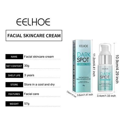 EELHOE Dark Spot Remover Face Cream Pigmentation Removal Melasma Remove Deep Hydration Skin Brightening Anti Freckle Cream 30g
