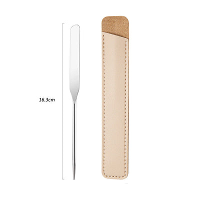 Stainless Steel Cosmetic Scraper Spatula Facial Scraping Massage Foundation Cream Scooping Mixing Stick Professional Makeup Tool
