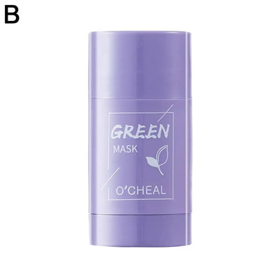 Green Tea Stick Facial Mask Deep Cleaning Mud Cream Replenish Water Moisturize Control Oil Shrink Pores Remove Blackheads