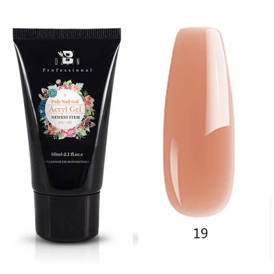 30g Dopamine Sequin Flexible 3D Gel Non Stick Hand Solid Extension Nail Gel Nude Pink White Extension Gel Rhinestone Glue Gel