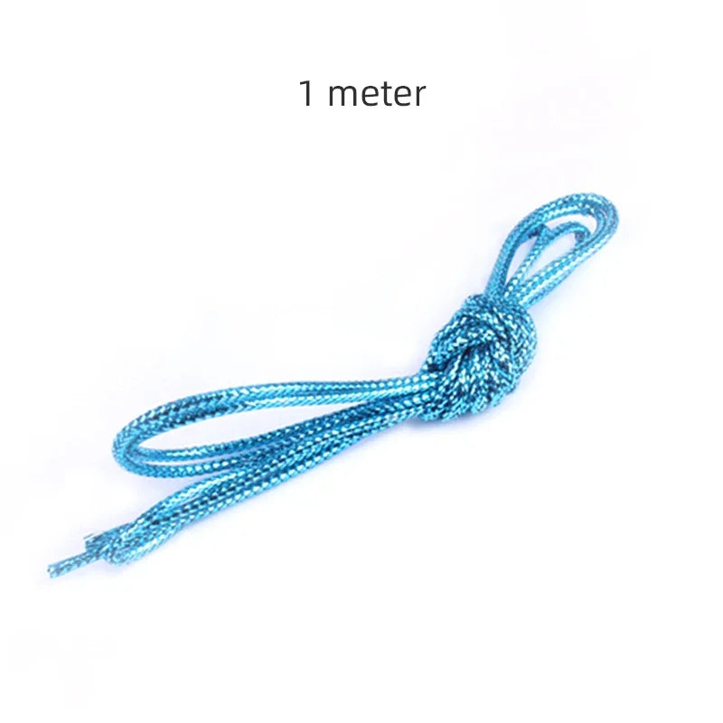 Dreadlock Braids Hair Accessories Silver Gold Braiding Hair Deco Styling Shimmer Stretchable African Braid Braided Elastic Cord