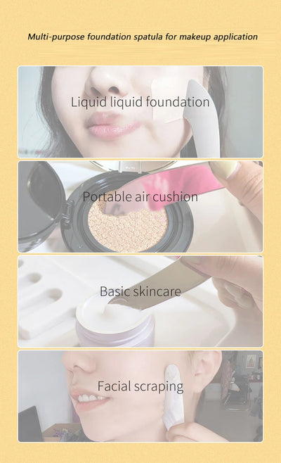 Stainless Steel Cosmetic Scraper Spatula Facial Scraping Massage Foundation Cream Scooping Mixing Stick Professional Makeup Tool